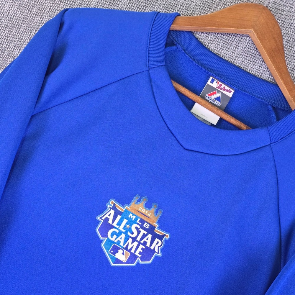 MLB All Star Game 2012 Majestic Large Blue Performance Sporty Pullover Windshirt